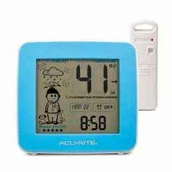 AcuRite What-To-Wear Weather Station with Alarm Clock, Time, Date, and Wireless Outdoor Sensor for Outdoor Temperature
