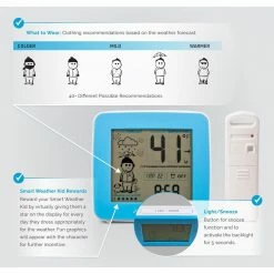 AcuRite What-To-Wear Weather Station with Alarm Clock, Time, Date, and Wireless Outdoor Sensor for Outdoor Temperature -Everbilt Sales Store acurite home weather stations 00777 c3 1000