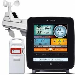 AcuRite Iris 5-in-1 Home Weather Station with LCD Display, Lightning Detection, Indoor/Outdoor Thermometer, and Barometer