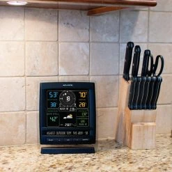 AcuRite Iris (5-in-1) Wireless Home Weather Station with Indoor/Outdoor Thermometer, Wind Anemometers, Rain Gauge, and Barometer -Everbilt Sales Store acurite home weather stations 01517rm 4f 1000