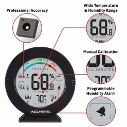 AcuRite Pro Accuracy Indoor Temperature and Humidity Monitor with Alarms -Everbilt Sales Store acurite outdoor hygrometers 01080m 4f 1000