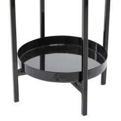 CosmoLiving by Cosmopolitan 9 In. x 24 In. Black Metal Modern Planter (Set of 2) -Everbilt Sales Store black cosmoliving by cosmopolitan plant pots 040583 4f 1000