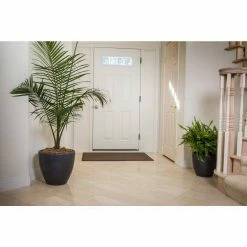 Xbrand 14 in. Tall and 12 in. Tall Black Modern Nested Round Flower Concrete Pot Planter (Set of 2 Different Sizes) -Everbilt Sales Store black xbrand plant pots pl1515bk 1d 1000