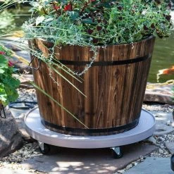 Devault Enterprises 24 in. Dia x 4 in. H Gray Mist Plant Dolly/Caddy -Everbilt Sales Store devault enterprises planter caddies dev2400gm 31 1000