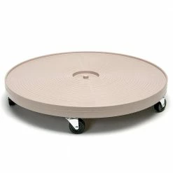 Devault Enterprises 24 in. Dia x 4 in. H Gray Mist Plant Dolly/Caddy
