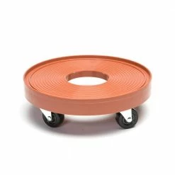 Devault Enterprises 12 in. Terra Cotta Plant Dolly/Caddy with Hole