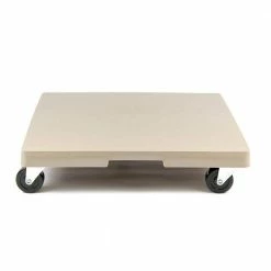 Devault Enterprises 16 in. x 16 in. x 4 in. Gray Mist HDPE Square Plant Dolly/Caddy
