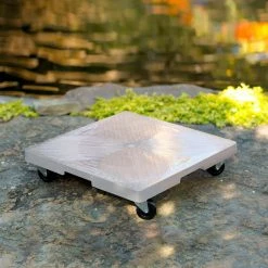 Devault Enterprises 16 in. x 16 in. x 4 in. Gray Mist HDPE Square Plant Dolly/Caddy -Everbilt Sales Store devault enterprises planter caddies devsq16g c3 1000