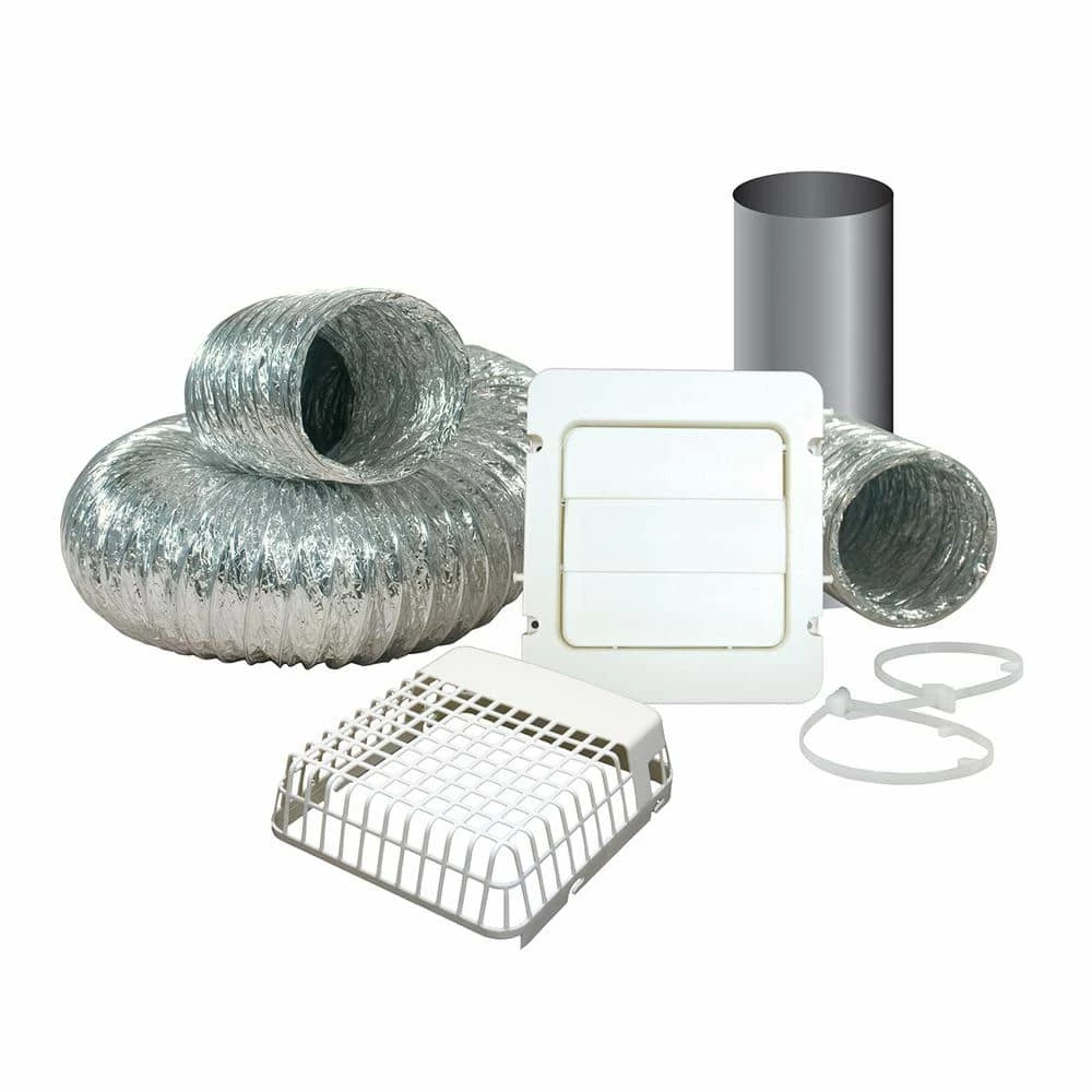 Everbilt 4 in. x 8 ft. Dryer Vent Kit with Guard 1 Everbilt 4 in. x 8 ft. Dryer Vent Kit with Guard