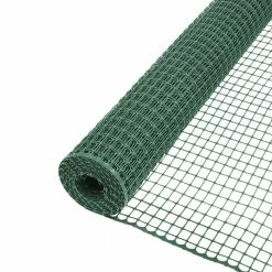 Everbilt 1 in. x 3.3 ft. x 25 ft. Green Plastic Garden Fence