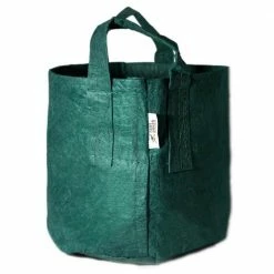Root Pouch 25 Gal. Forest Green Breathable Boxer Fabric Planting Containers and Pots with Handles Planter