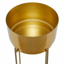 CosmoLiving by Cosmopolitan 31 In. x 12 In. Gold Metal Contemporary Planter (Set of 2) -Everbilt Sales Store gold cosmoliving by cosmopolitan plant pots 040594 44 1000