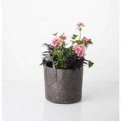 Root Pouch 5 Gal. Grey Breathable Fabric Planting Containers with Handles (5-Pack) -Everbilt Sales Store gray root pouch grow bags g200 05h 4f 1000