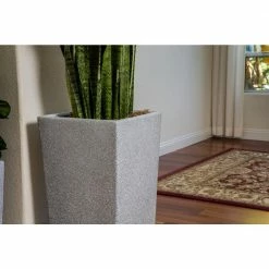 Xbrand 29 in. Tall and 24 in. Tall Grey Modern Nested Square Flower Concrete Pot Planter (Set of 2 Different Sizes) -Everbilt Sales Store gray xbrand plant pots pl2915gr 1d 1000
