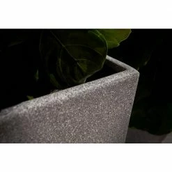 Xbrand 29 in. Tall and 24 in. Tall Grey Modern Nested Square Flower Concrete Pot Planter (Set of 2 Different Sizes) -Everbilt Sales Store gray xbrand plant pots pl2915gr 66 1000