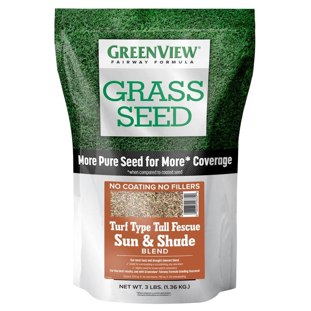 GreenView 3 lbs. Fairway Formula Grass Seed Turf Type Tall Fescue Sun and Shade Blend 1 GreenView 3 lbs. Fairway Formula Grass Seed Turf Type Tall Fescue Sun and Shade Blend