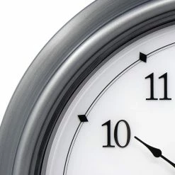 AcuRite 18 in. Pewter LED Illuminated Outdoor Wall Clock with Thermometer and Hygrometer 7 AcuRite 18 in. Pewter LED Illuminated Outdoor Wall Clock with Thermometer and Hygrometer -Everbilt Sales Store metallics acurite outdoor thermometers 75455m 4f 1000