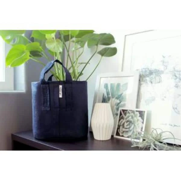 Root Pouch 3 Gal. Breathable Boxer Navy Fabric Planting Containers with Handle and Pots Planter (5-Pack) 3 Root Pouch 3 Gal. Breathable Boxer Navy Fabric Planting Containers with Handle and Pots Planter (5-Pack) - Image 3