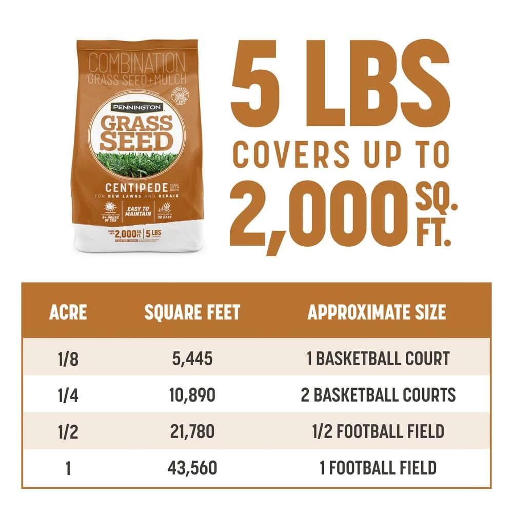 Pennington 5 lbs. Centipede Grass Seed and Mulch 7 Pennington 5 lbs. Centipede Grass Seed and Mulch - Image 7