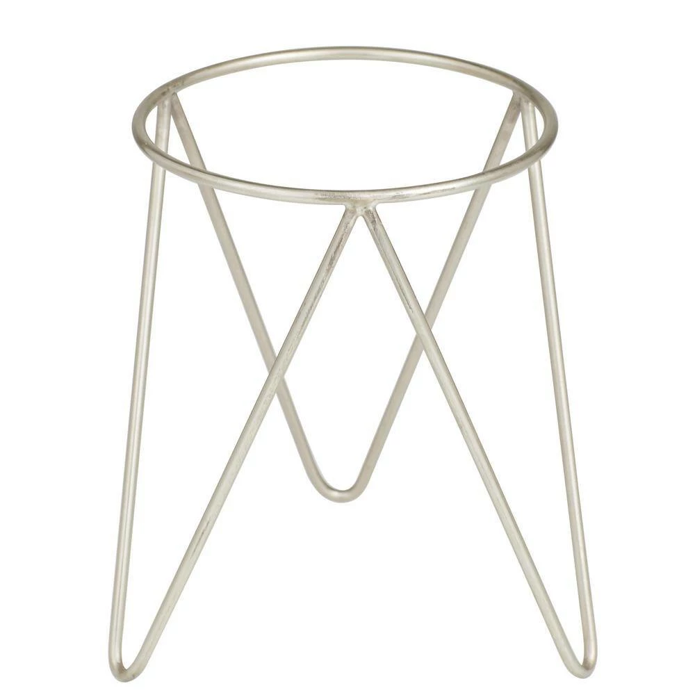 CosmoLiving by Cosmopolitan 7 in. x 10 in. Silver Metal Modern Planter(Set of 2) 5 CosmoLiving by Cosmopolitan 7 in. x 10 in. Silver Metal Modern Planter(Set of 2) - Image 5