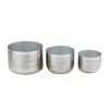 CosmoLiving by Cosmopolitan 9 In. x 12 In. Silver Metal Modern Planter (Set of 3)