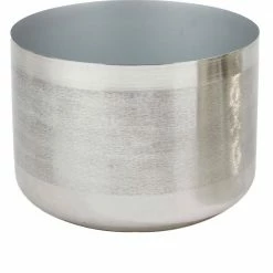 CosmoLiving by Cosmopolitan 9 In. x 12 In. Silver Metal Modern Planter (Set of 3) -Everbilt Sales Store silver cosmoliving by cosmopolitan plant pots 040256 fa 1000