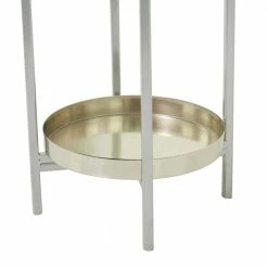 CosmoLiving by Cosmopolitan Silver Metal Modern Planter (Set of 2) -Everbilt Sales Store silver cosmoliving by cosmopolitan plant pots 042374 1d 1000