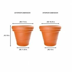 Pennington 18.5 in. Heavy Rimmed Large Terra Cotta Pot -Everbilt Sales Store terra cotta pennington plant pots 100043002 40 1000