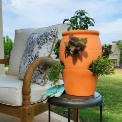 Pennington 2 Gal. 6 Pocket Terra Cotta Strawberry Pot -Everbilt Sales Store terra cotta pennington plant pots 100043142 fa 1000