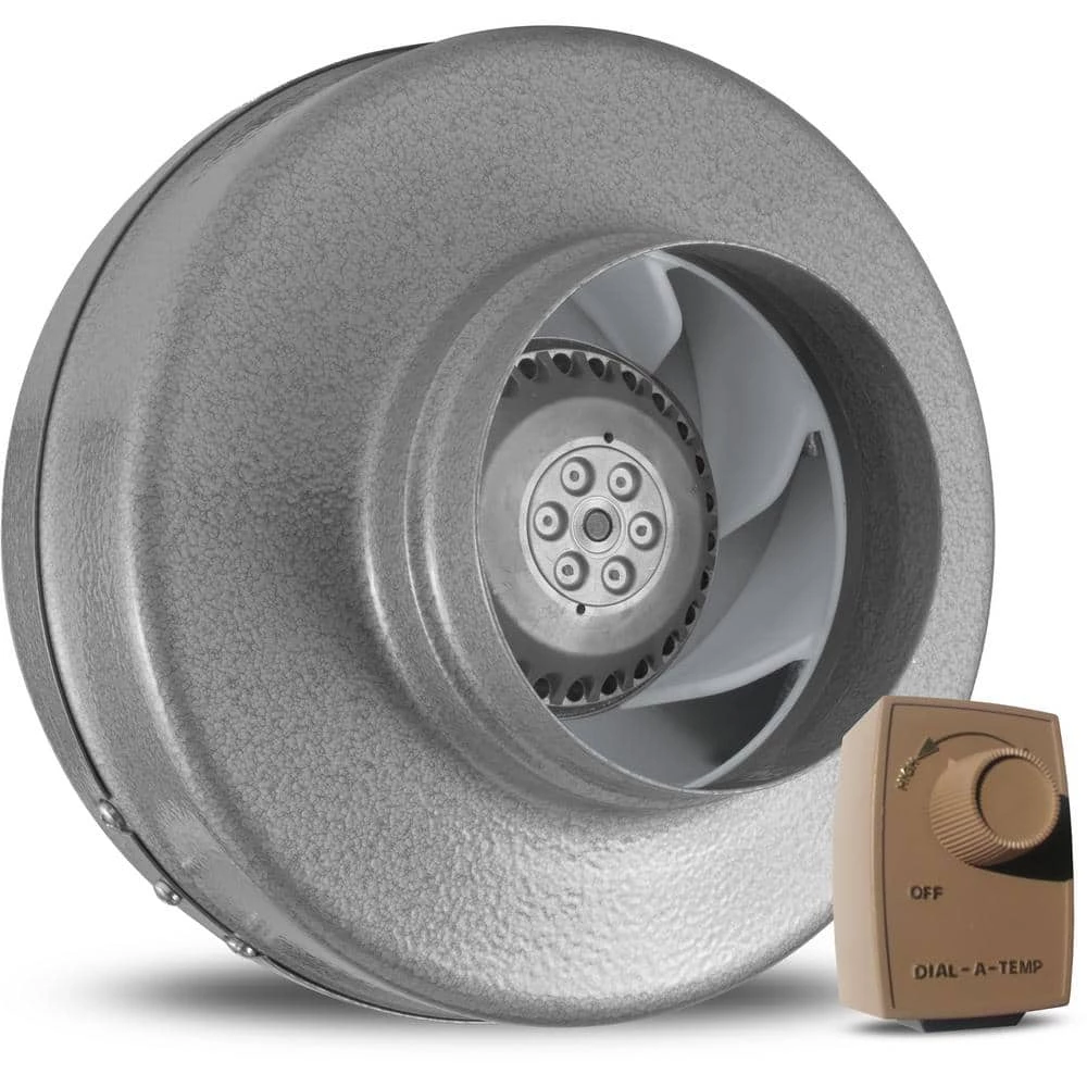 Vortex Powerfan VTX500 In-Line Duct Blower with Dial-A-Temp Kit 1 Vortex Powerfan VTX500 In-Line Duct Blower with Dial-A-Temp Kit