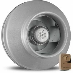 Vortex Power Fan VTX800 In-Line Duct Blower with Dial-A-Temp Kit