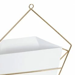 CosmoLiving by Cosmopolitan 15 in. White Metal Contemporary Planter (2-Pack) -Everbilt Sales Store white cosmoliving by cosmopolitan plant pots 51964 66 1000