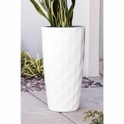 Xbrand 30 in. Tall White Plastic Nested Self Watering Indoor/Outdoor Diamond Look Round Planter Pot (Set of 2) 25 Xbrand 30 in. Tall White Plastic Nested Self Watering Indoor/Outdoor Diamond Look Round Planter Pot (Set of 2) -Everbilt Sales Store white xbrand plant pots pl3554wt 31 1000