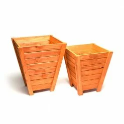 Devault Enterprises DeVault Tall Wooden Planter (Set of 2)