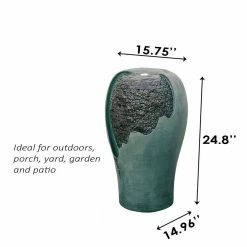 XBRAND 25 in. Tall Turquoise Modern Round Broken Egg Shell Indoor/Outdoor Decor Water Fountain with LED Light -Everbilt Sales Store xbrand freestanding fountains cr2515fttur c3 1000