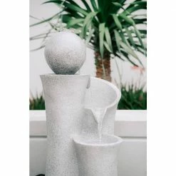 XBRAND 36 in. Tall Natural Grey Cascading Sphere Floor Zen Indoor/Outdoor Decor Water Fountain -Everbilt Sales Store xbrand freestanding fountains cr3617ftna 44 1000